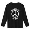You Wanna Peace Of Me Sign T Shirt Black 3XL vintage Washed designer clothes homme Stretched Comfortable fashion Soft Versatile