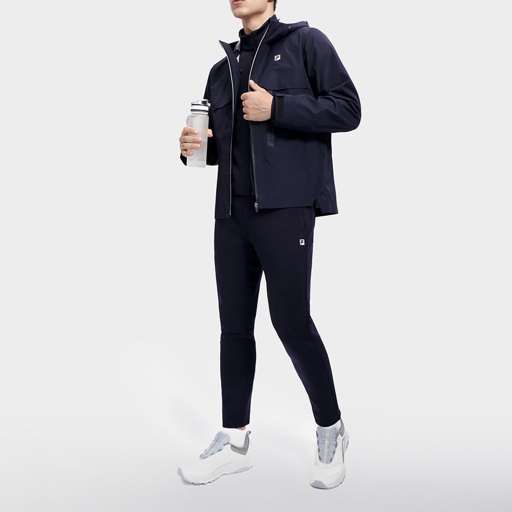 FILA Zipper Design Small Logo Long Sleeve Casual Sports Suit Men suit Royal-Blue A11M311702F-NV