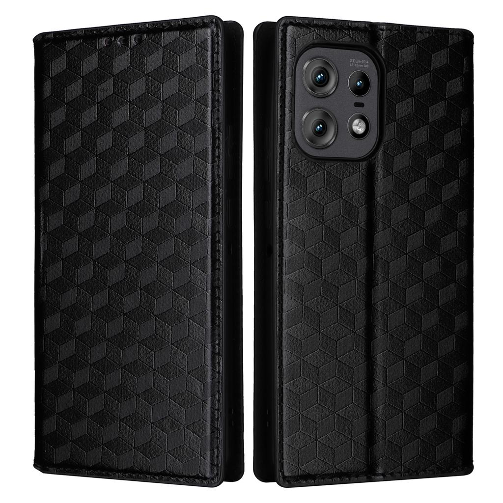 For Motorola Edge 50s Pro 5G/Edge 50 Pro 5G/Edge 50 5G Wallet Case Magnetic Closing Rhombus Leather Phone Cover