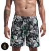 Men's casual shorts, men's shorts 2025 model, featuring tree branch and leaf patterns