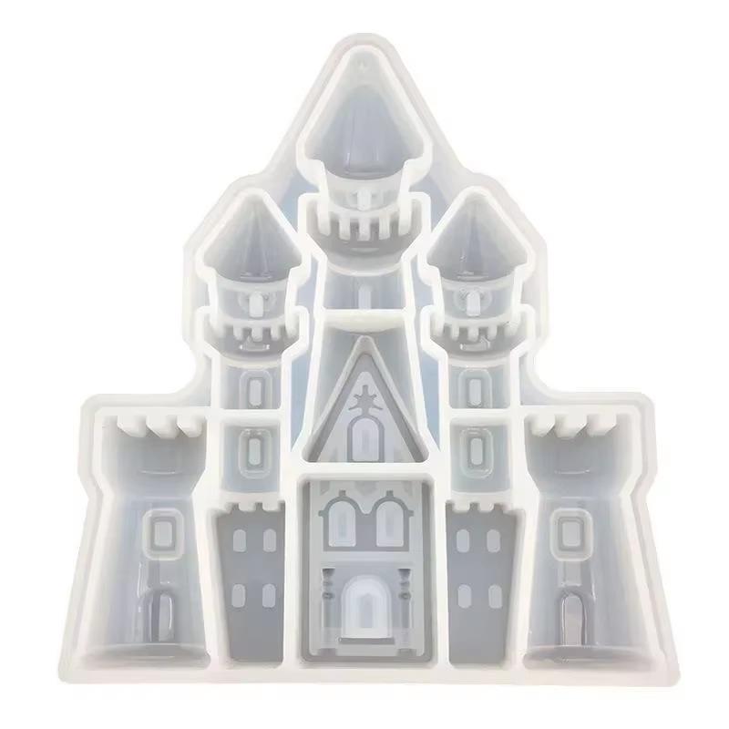 European Castle Silicone Mold Creative DIY Chocolate Candy Molds Home Kitchen Baking Cake Decoration Tool Candle Soap Mould