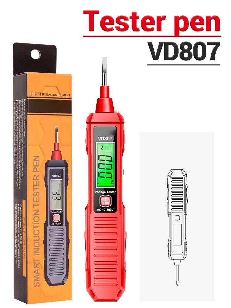 VD807 Digital Voltage Detectors Electric Tester Pen AC 24-300V Portable Screwdriver Indicator NCV Electroprobe Tools