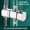 Round Pipe Shower Head Holder Rotatable Replacement Sprayer Fixed Base Adjustable Bathroom Slide Bar Shelf