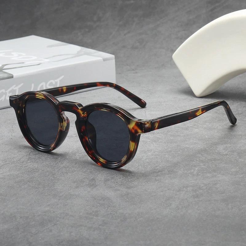 Round Retro Small Frame Premium Sunglasses Uv400 Women And Men Fashion Trend Uv Protective Shades Eyeglasses Outdoor Travel