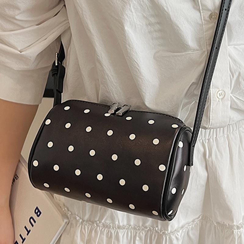 Fashion Polka Dot Print New Soft Durable Vintage Tote Large Capacity Premium Texture Soft Durable Outdoor Shoulder Crossbody Bag