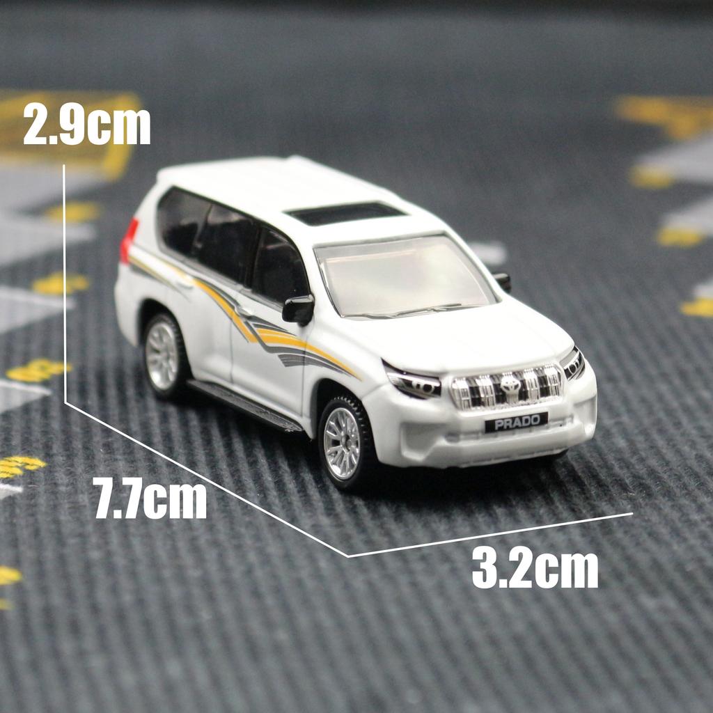 1/64 TOYOTA Prado SUV Miniatuurmodel CCA MSZ 3" Legering Speelgoedauto Voertuig Gratis Wielen Diecast Metaal Collectie Cadeau Kinderen Jongens