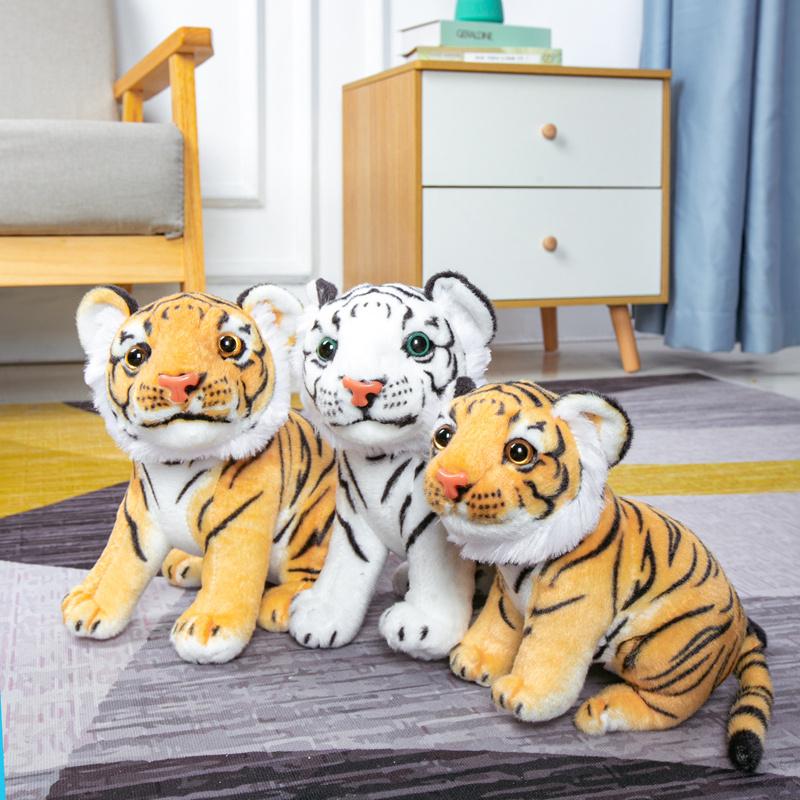 23/30/38cm Real Life Plush Tiger Doll Toys For Children Cute Stuffed Animals Toy Present Good Quality Standing Decoration Gift
