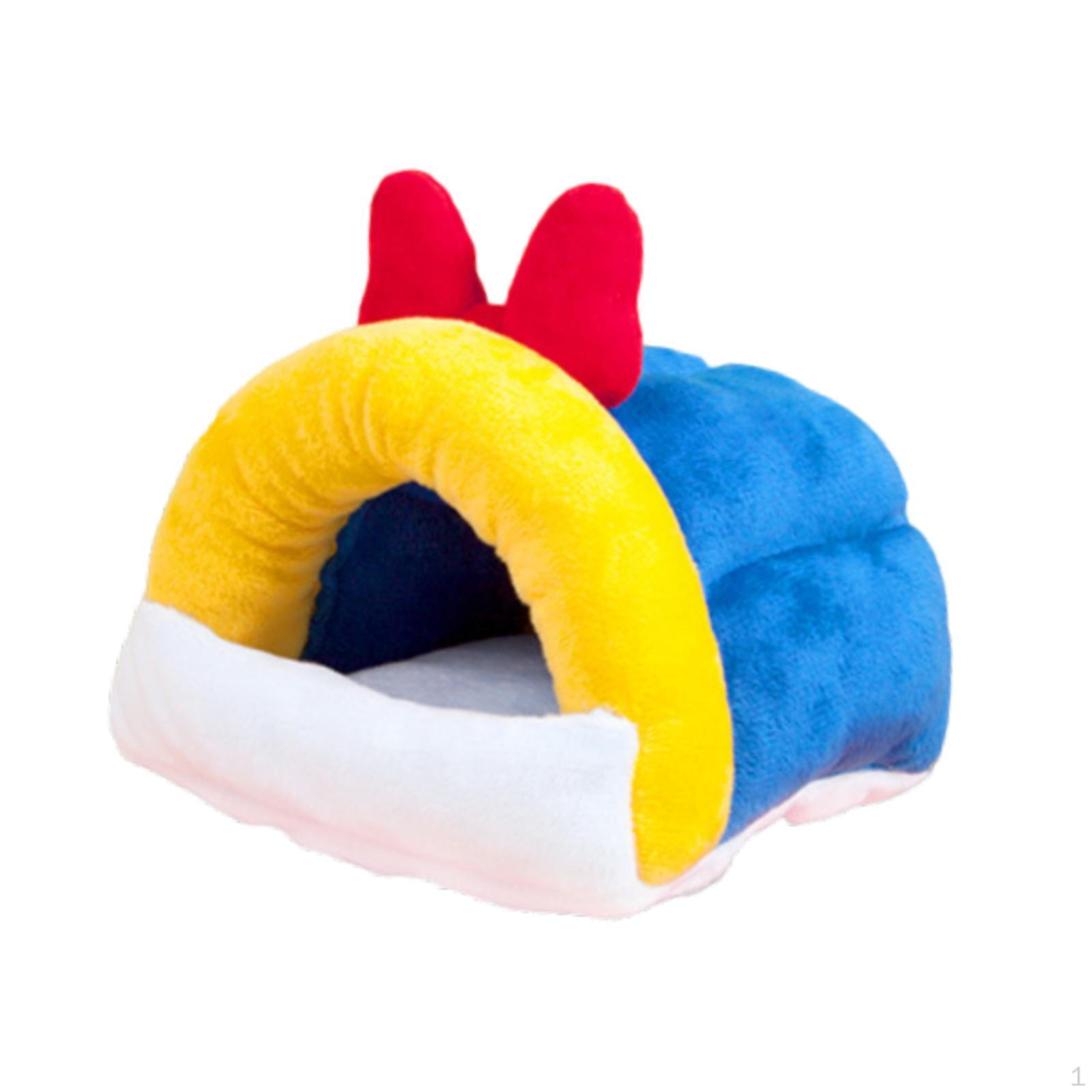 

Уютная пещера-кровать для хомяков и мышей с мягкими элементами среды обитания синий