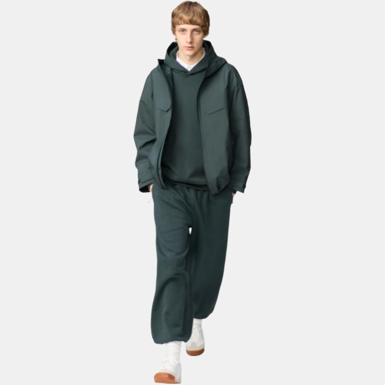 UNIQLO Solid Color Loose Fit Straight Leg Knit Sports Pants Unisex bottoms 482209-58