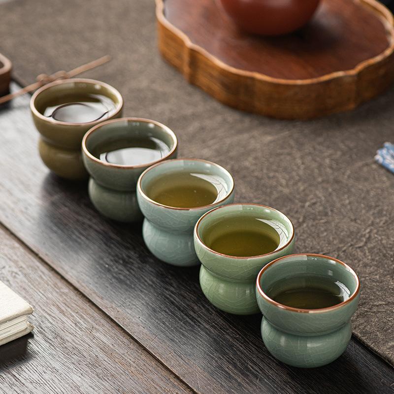 Kreative Chinesische Keramik Kleine Teetasse 70ml Mini Einzelne Meistertasse Japanische Tasse Haushalt Kung Fu Tee-Set Teegeschirr Zubehör