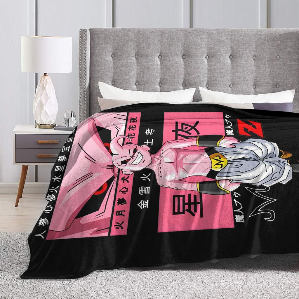 DBZ Anime Blankets Flannel Throw Blanket Summer Air Conditioning Decoration Lightweight Bedsprea,
