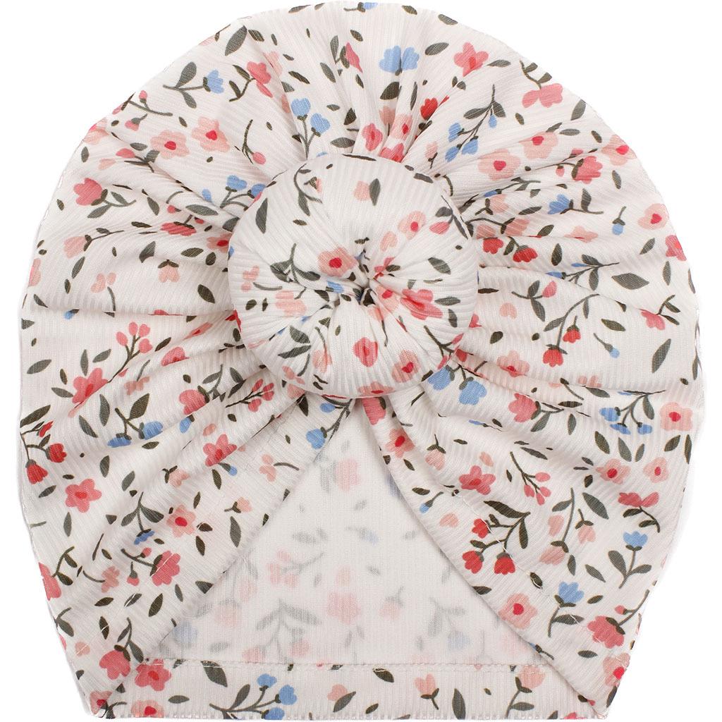 2023 Floral Print Baby Indian Pullover Headscarf Hat for Children