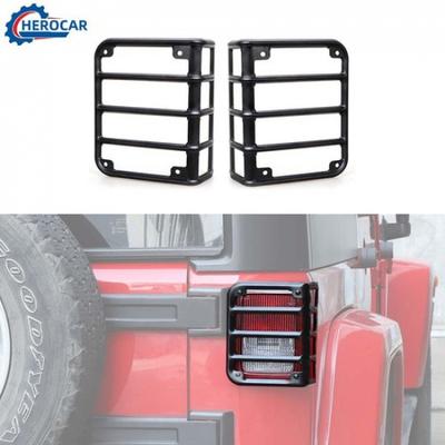 2Pcs Car Rear Tail Light Guard Cover Trim Kit For Jeep Wrangler JK 2007-2018