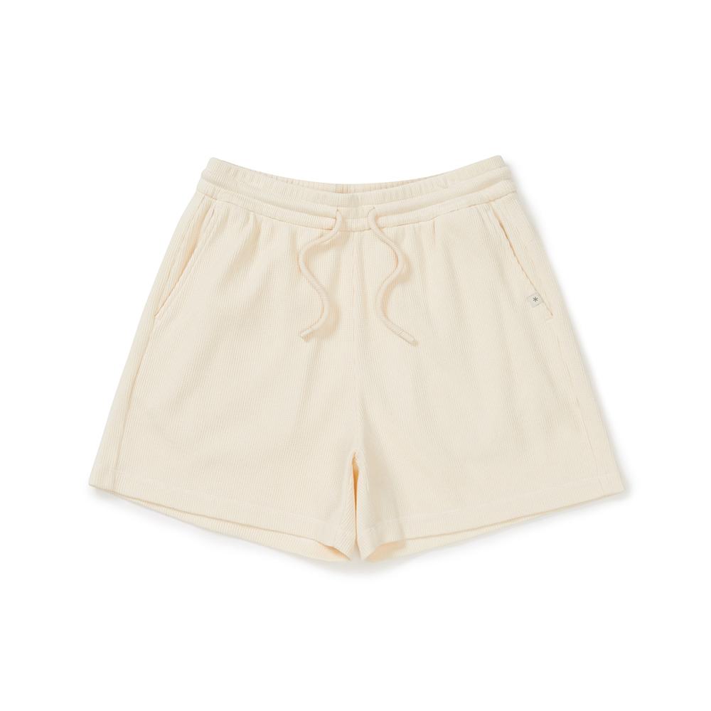 SNOWPEAK Waffle Women's Shorts Pastel Yellow (S25MWFKH37)