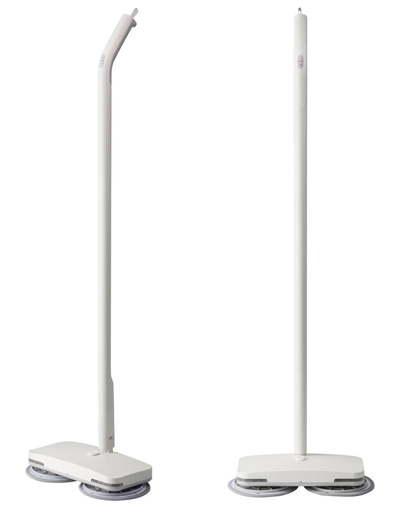Plus Minus Zero Cordless Electric Mop H020 with Water LED Cordless Rotating Wet 4 Adjustable for Hardwood Includes 2 Mop Pads ±0 [Gekiochikun] (White)