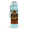 1PC Tiger Head Ornate Frame Print 750ml Color Plastic Sports Water Bottle Leakproof Flip Straw Lid Suitable for Sports Office Home Use