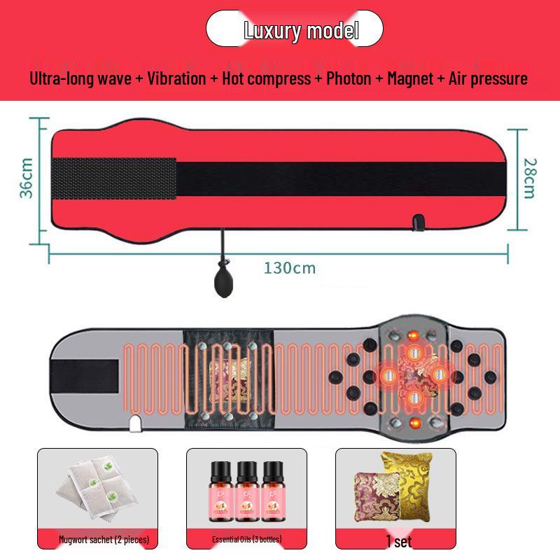 Ultra-Long Wave Hot Compress Waist Belt: Abdominal Heating, Uterine Warming, Vibration & Fat Burning Slimming Device