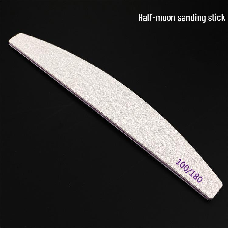 Professional Nail Sanding Files 100/180 Grit - Grey & White Sandpaper for Manicure & Grinding