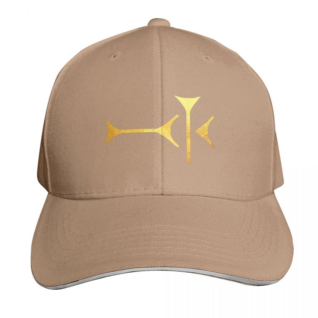 Gold TI AkkadianHittite cuneiform for Life Baseball Cap Luxury Hat Horse Hat Golf Wear summer hat Baseball Unisex Womens