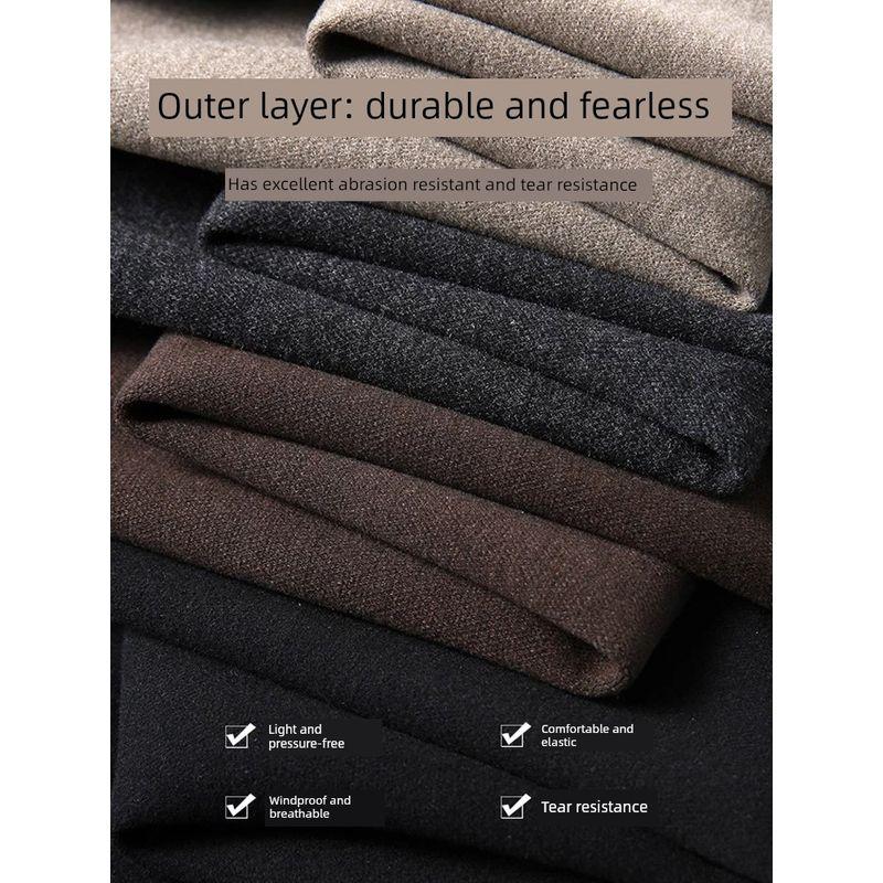 Acetate Fleece Business Casual Pants Men's Straight Spring and Autumn Draping Effect Pants Foreign Trade Men's Trousers Light Luxury Trousers