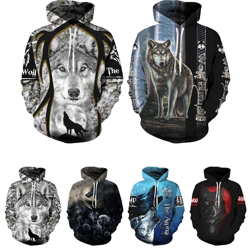 Uniseks 3D Wolf Print Hoodie Heren Joggingpak Unisex Sweatshirts Hoody Uniseks 3D Wolf Print Hoodie Heren Joggingpak Unisex Sweatshirts Hoody