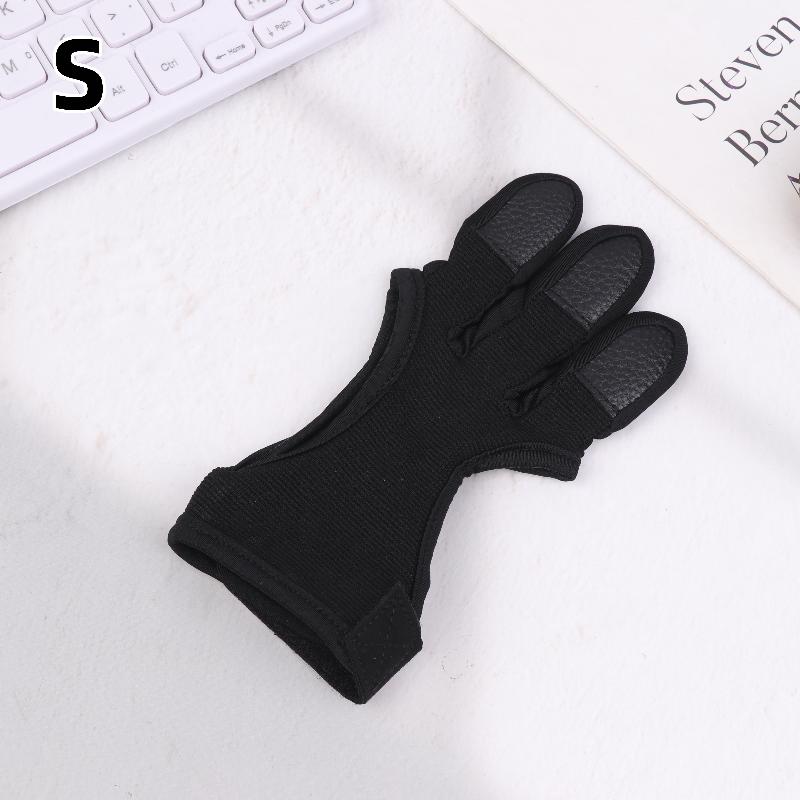 Professional Archery Three-finger Leather Gloves Non-slip Wear-resistant Comfortable Breathable Archery Protective Gear