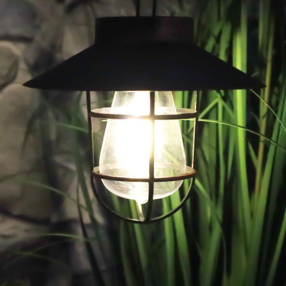 with Tungsten Bulb Solar Lantern Lamp Retro LED Oil Lamp Landscape Light  Garden Patio