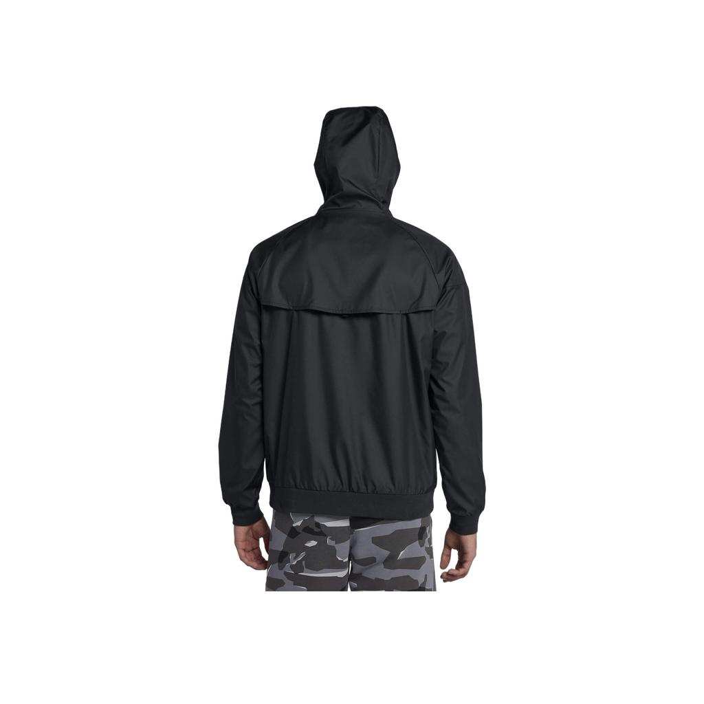 Nike Sportswear Windrunner Logo Print Solid Color Hooded Long Sleeve Jacket Men Jacket Black 727324-010
