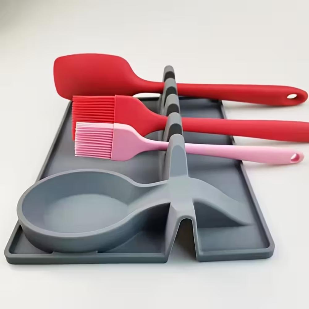 Stove Spoon Rack Large Spoon Seat Silicone Spoon Holder; Rest the Equipment; Take a Break with the Kitchen Spoon. Kitchen Spoon