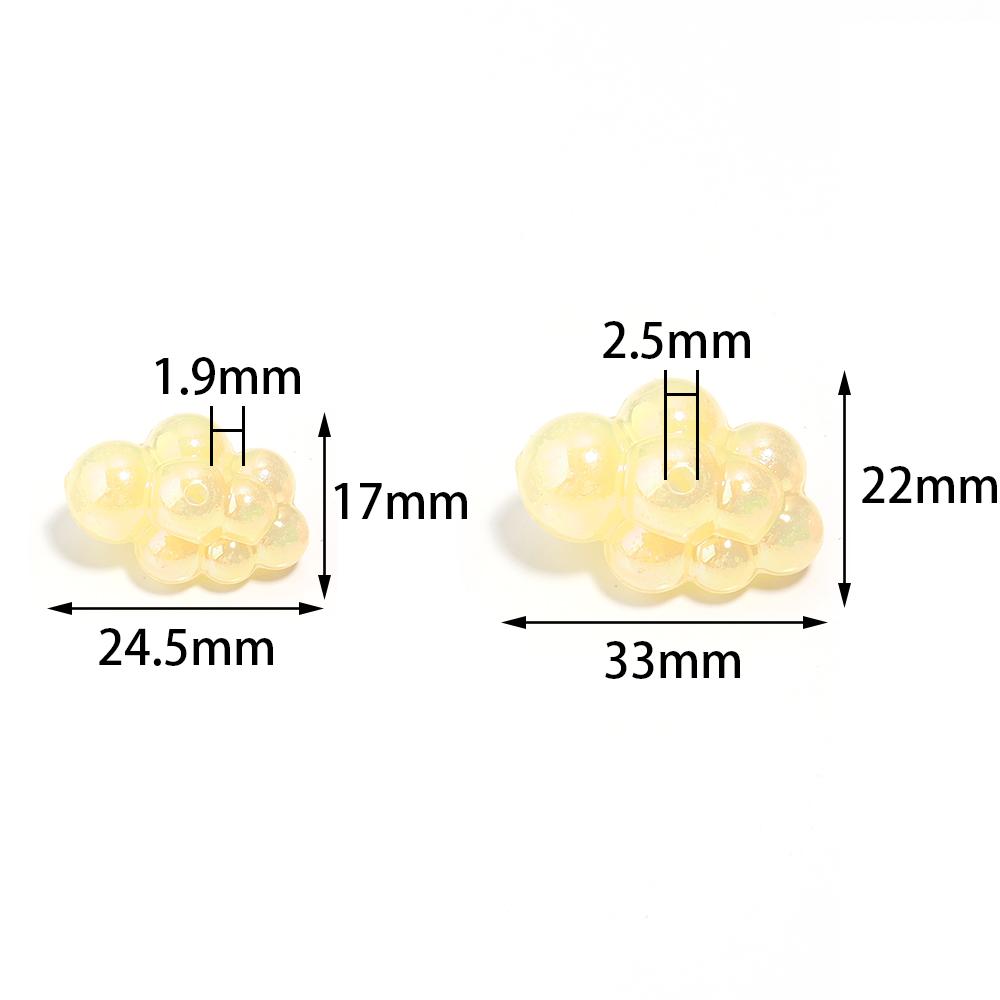10/20pcs Cloud Shape Acrylic Beads Cute Jelly Color Loose Spacer Beads For Jewelry Making DIY Bracelets Phone Key Chain Supplies
