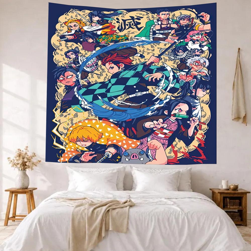 Kimetsu No Yaiba Wall Decor Tapestry Art For Pet Memorial Birthdaywedding Party Backdrop Family Gift