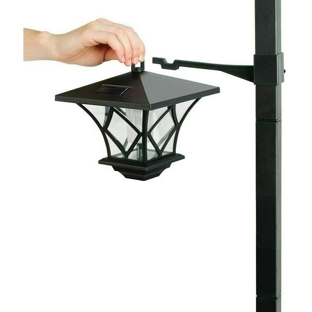 

59 In Led Solar Powered Traditional Garden Lamp Post Lamppost Light Decor Yard