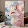 Framed Pearl Bead Painting Kit Fantasy Pink Fox Design DIY Shiny Canvas Art Creative Craft for Desk Decor Gift Items for Home Decoration