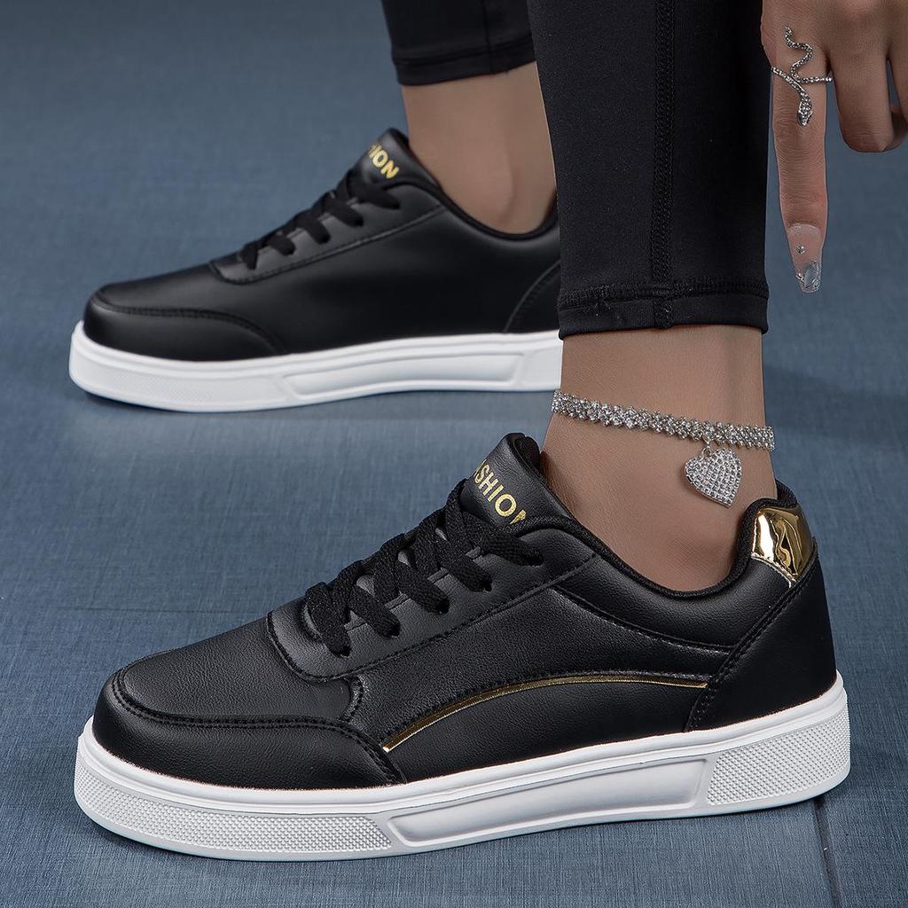 2025 Summer Women's White Platform Sneakers - Versatile Sporty Flats for Students