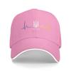 Ukrainian Tryzub Ukraine Flag Trident Zelensky Heartbeat Baseball Cap Men Hip Hop Hats Summer Fitted Retro Hunting Baseball Caps