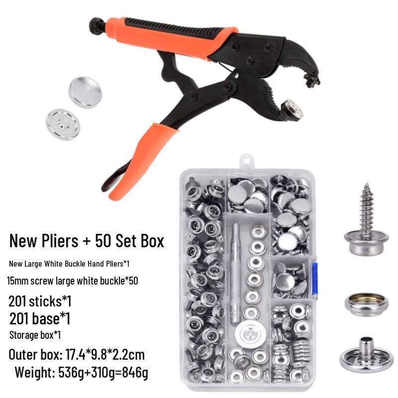 Heavy-Duty Adjustable Snap Fastener Pliers for Boat Canvas