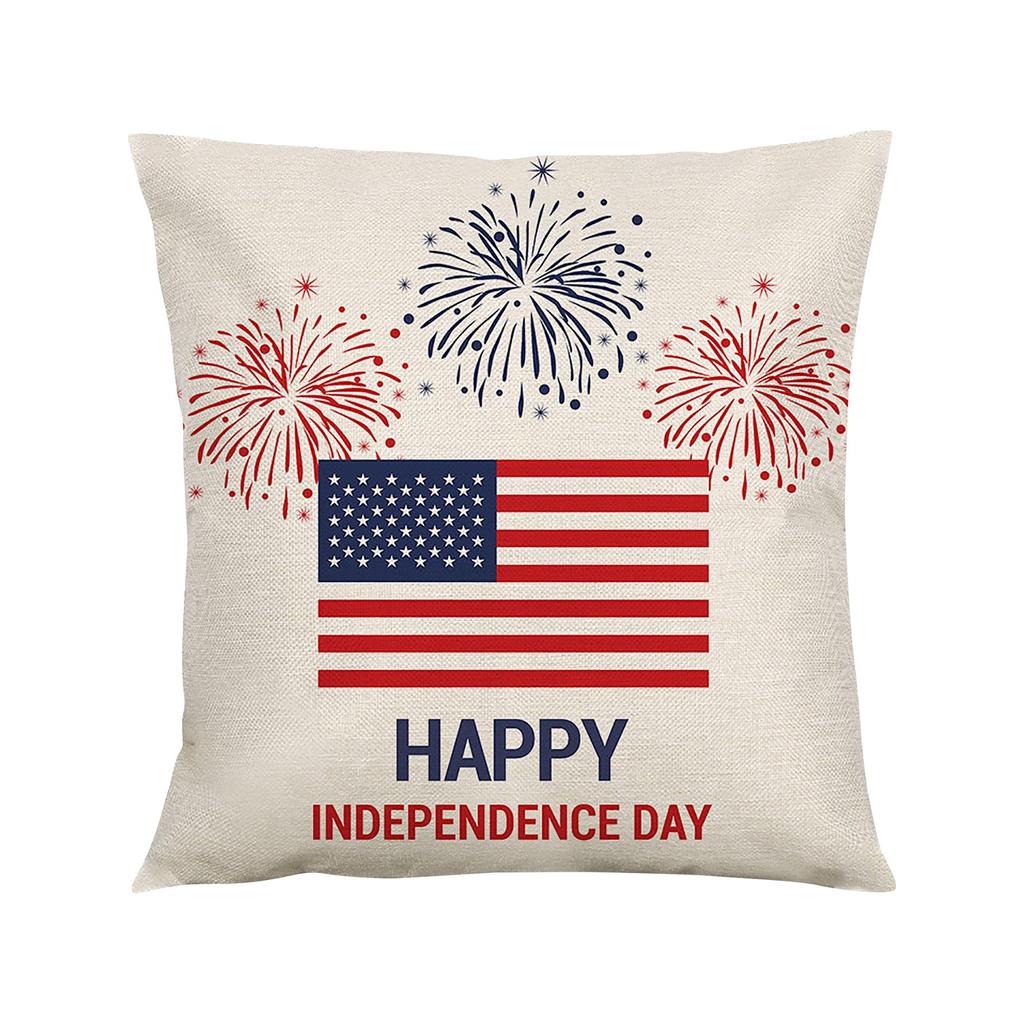 18 IN Independence Day Pillow Memorial Day Patriotic Pillowcase Decoration Independence Day Decorative Pillow