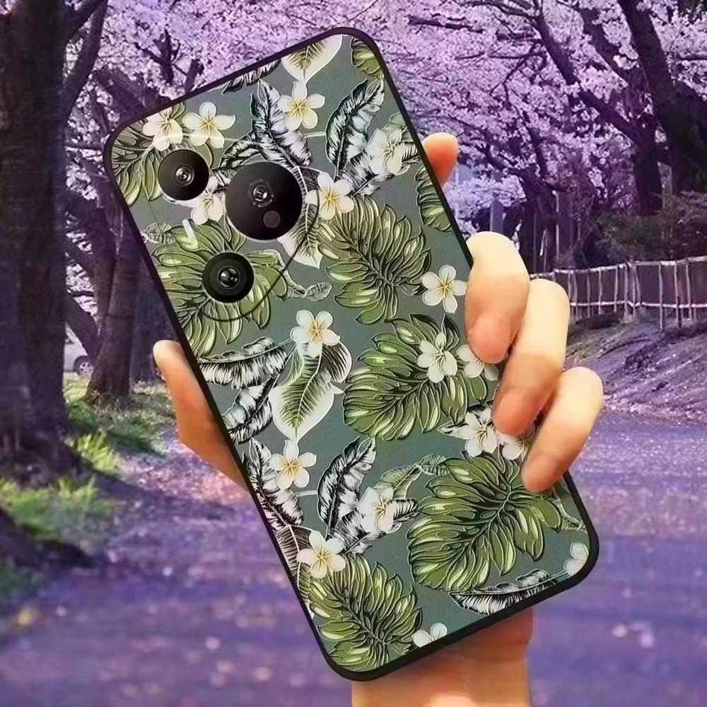 For Oneplus 8 Pro / 9 Pro / 10 Pro Case 3D Flower Relief Silicone Emboss Covers for Oneplus 10 Pro Case Protective Soft Cartoon