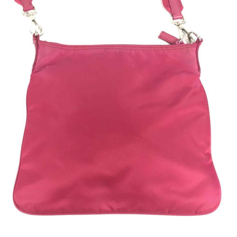 Prada Triangle Logo Triangle Logo Plate Crossbody Bag Shoulder Bag Nylon Pink