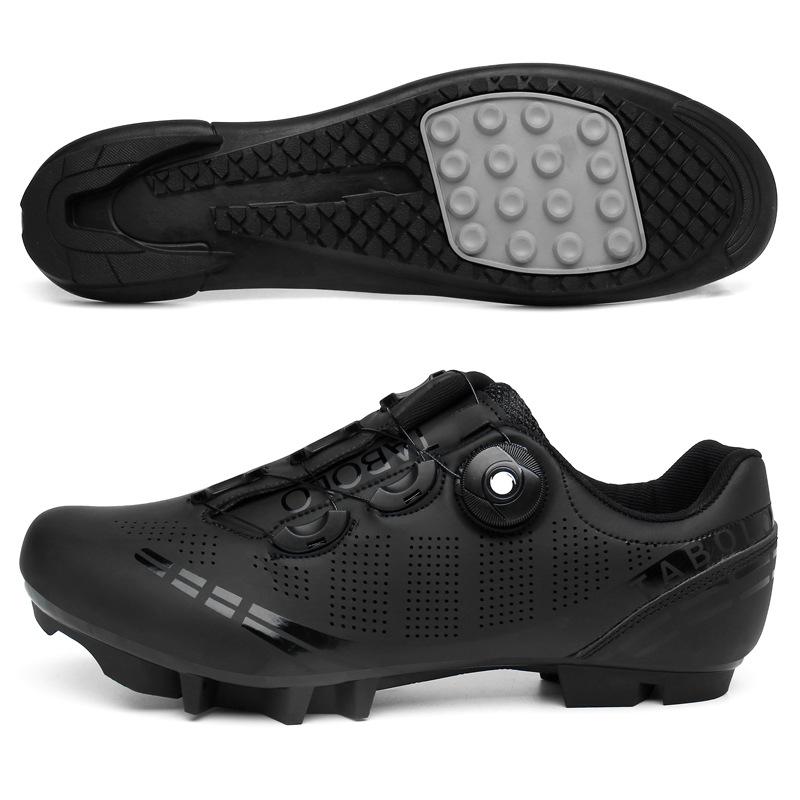 New cycling shoes with locks Double buckle lock shoes Men's and women's road cycling power shoes Hard sole Mountain cycling Rubber sole