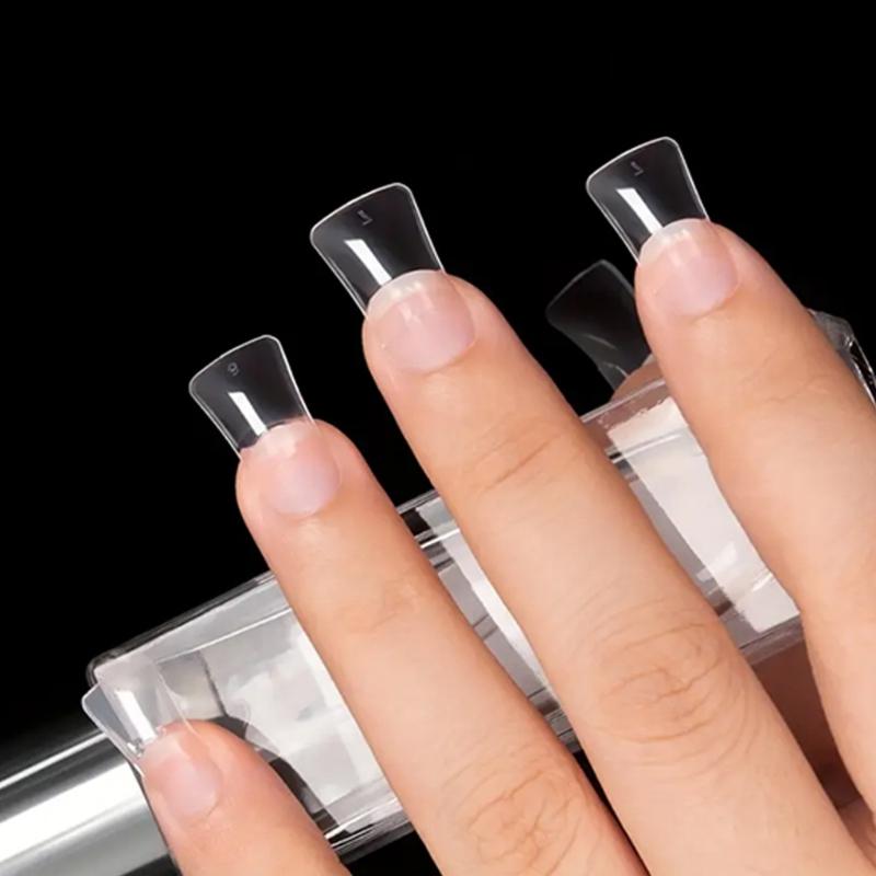 120/504 Pieces Short Curved Duck Nail Tips Half Cover Press On Nail Beginner Friendly Nail for Easy DIY Nail Art