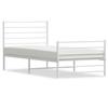 VidaXL Metal Bed Frame with Headboard-Footboard White 75x190 Cm 352376