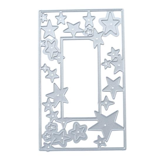 

Пятиконечная звезда, рамка для резки, сделай сам, скрапбук, бумажные карты, трафаретная форма для рукоделия серебряный