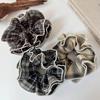 Retro Large Double Layer Plaid Lace Hair Scrunchies Brown Headbands Womens Elegant Hair Tie Girl Hair Rope Rubber Band Headdress