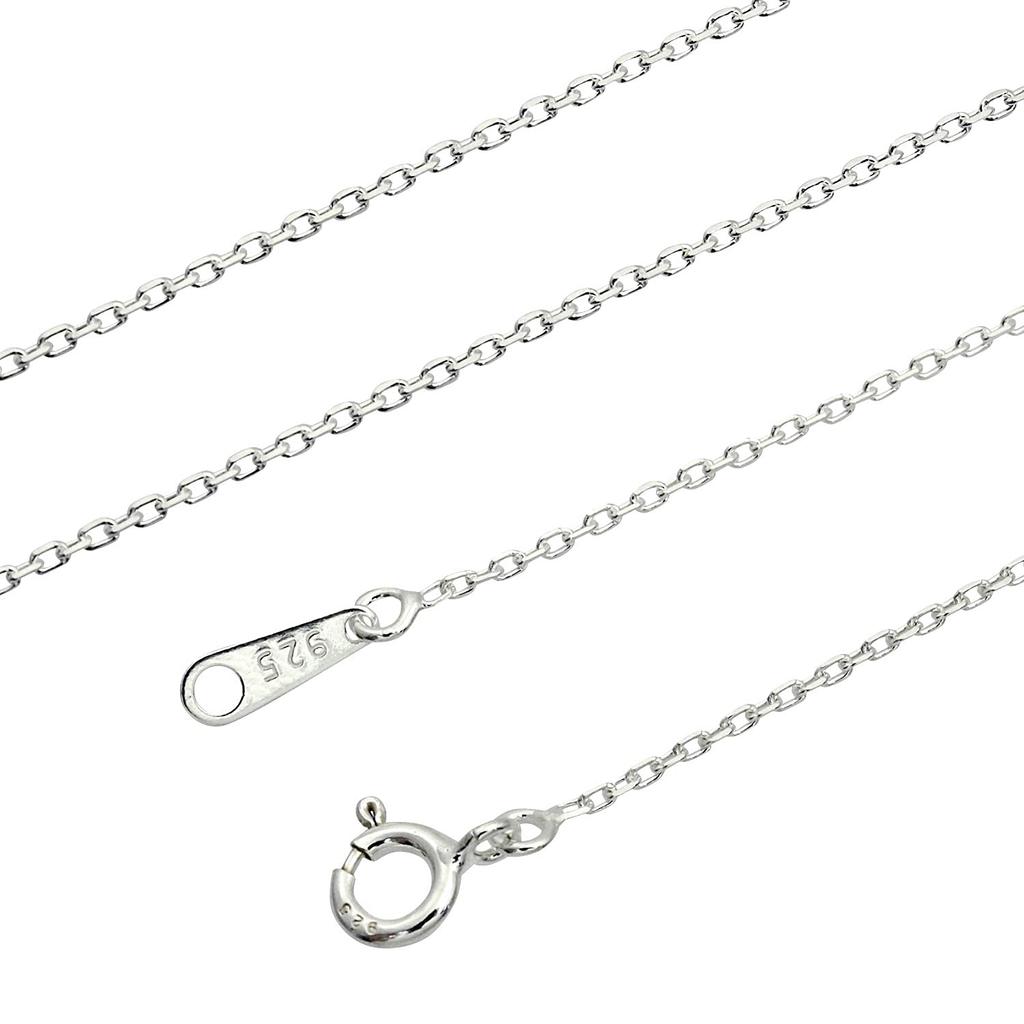 [Sears] Azuki 4-sided cut chain necklace, silver (sv 925), 1.2mm width, 40cm