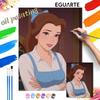 Disney Belle Paint By Number Kit Number Drawing Canvas DIY Picture Home Decor Disney Princess Oil Painting Wall Art Bedroom Gift Wall