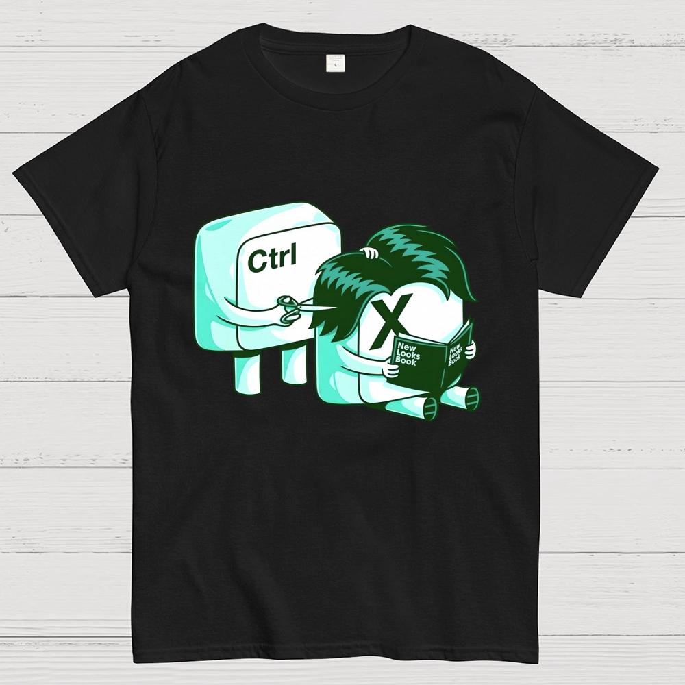 Funny Ctrl X Unisex 100% Cotton Summer Casual Cool Loose T-Shirt 2508001692