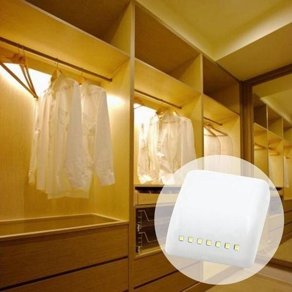 Sensor Led Light Night Lamp Inner Hinge Cabinet Wardrobe Drawer Powered Battery