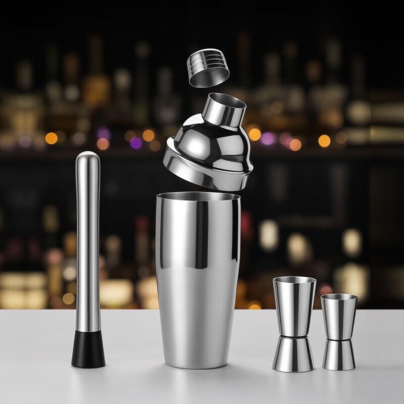 Ming Ling 19-teiliges Cocktail-Shaker-Set aus Edelstahl 550 ml