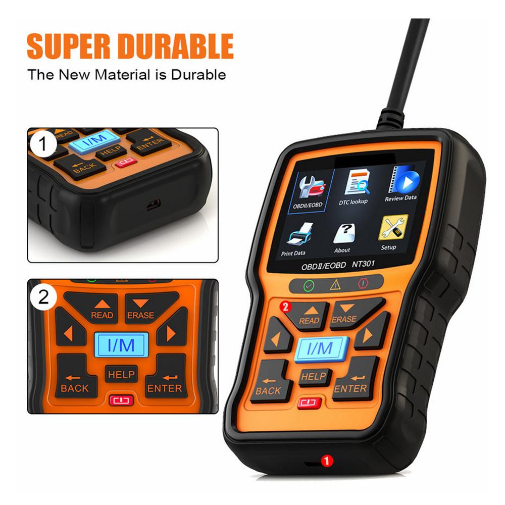 NT301 OBD2 Scanner Professional Read Clear Code ODB 2 Automotivo Scanner Auto Car Diagnostic Tool with Full OBD Function